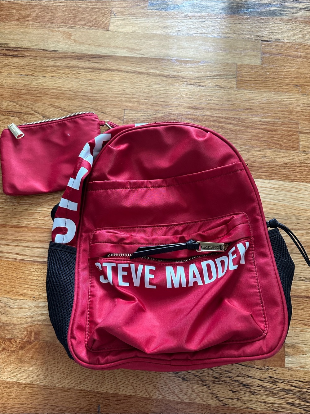 Steve Madden Red Backpack with Front Pocket